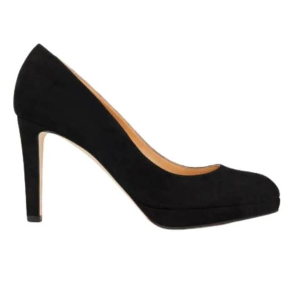 DIANE VON FURSTENBERG Michelle Black Suede Pump Size 6.5M